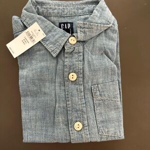 NWT GAP Kids Denim Button Down Shirt